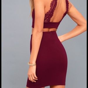 Lulus’s Wine Red two piece dress